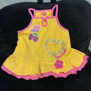 BNWOT SIMPLY DOG GLAM DOG-A-LICIOUS RUFFLE BOTTOM SUNDRESS SIZE MEDIUM